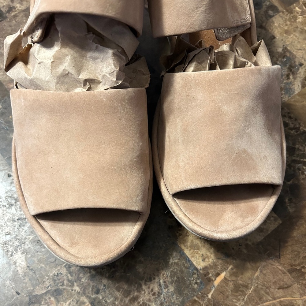 Clarks Clarene Nubuck Wedge Sandals - Picture 7 of 8